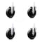 Service Caster 5 Inch Hard Rubber Wheel Swivel 7/8 Inch Square Stem Caster Set SCC-SQ20S514-HRS-78-4 - alternate 1
